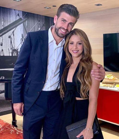 Montserrat Bernabeu son Gerard Pique with his girlfriend Shakira.